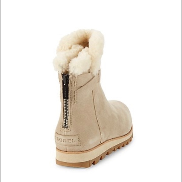 New Sorel Women’s Harlow Suede & Shearling Boots - Picture 9 of 12